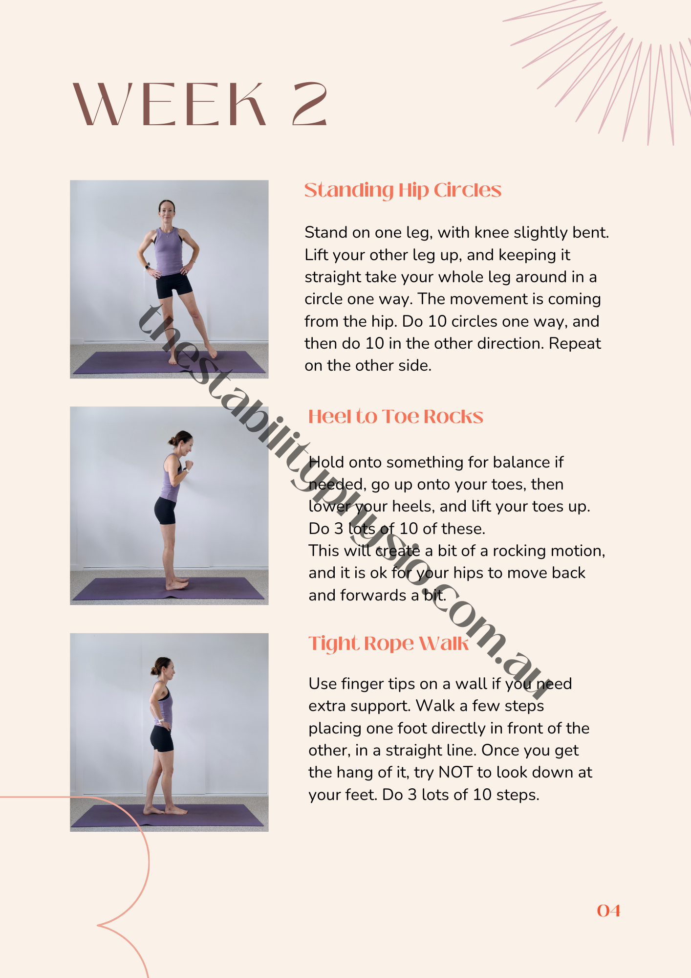 5 Week Beginner Balance Exercise Program